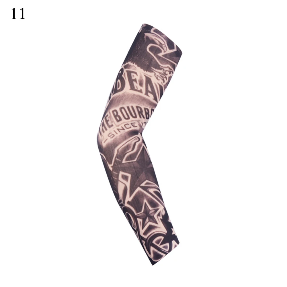 1PC Outdoor Arm Warmer Cycling Sleeves 3D Tattoo Printed Cartoon Arm Warmer UV Protection Sleeves Punk Skull Hip Hop Street - Цвет: 11