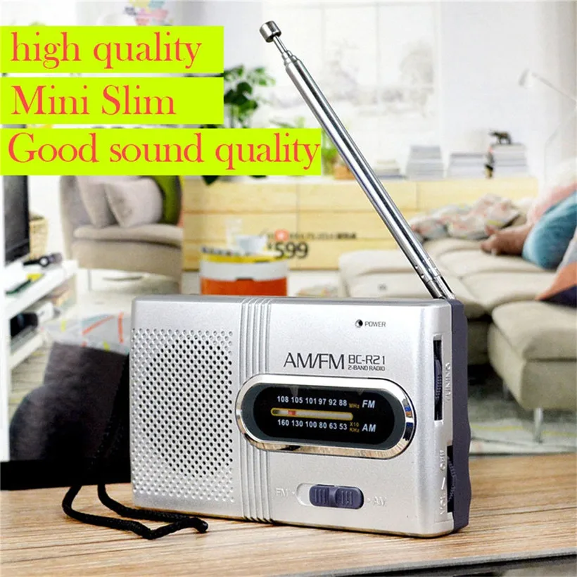 

Mini Portable Pocket AM/FM Telescopic Antenna Battery Powered Radio Receiver drop shipping 1115 free shipping