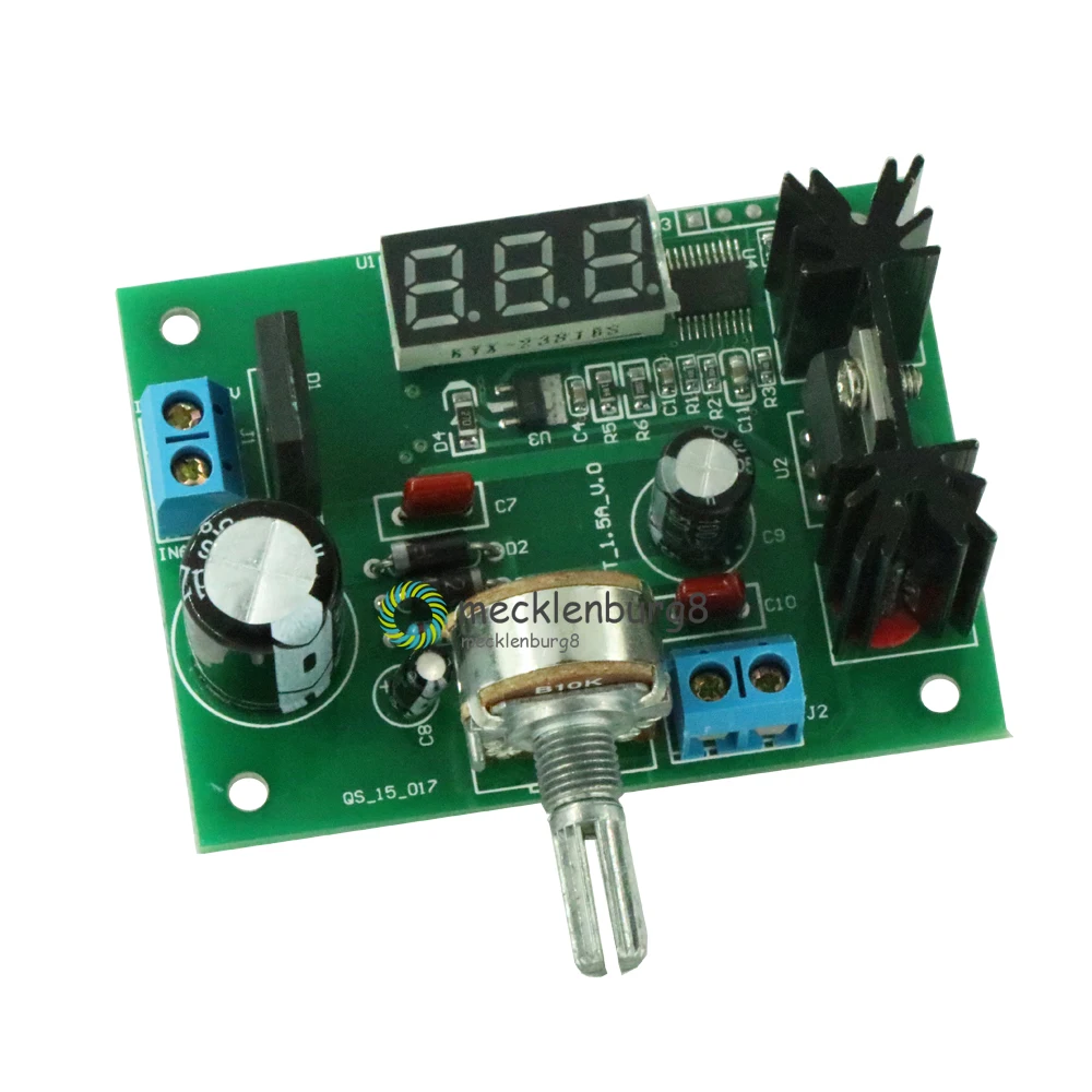 LM317 Adjustable Voltage Regulator Step Down Power Supply Module LED Meter 