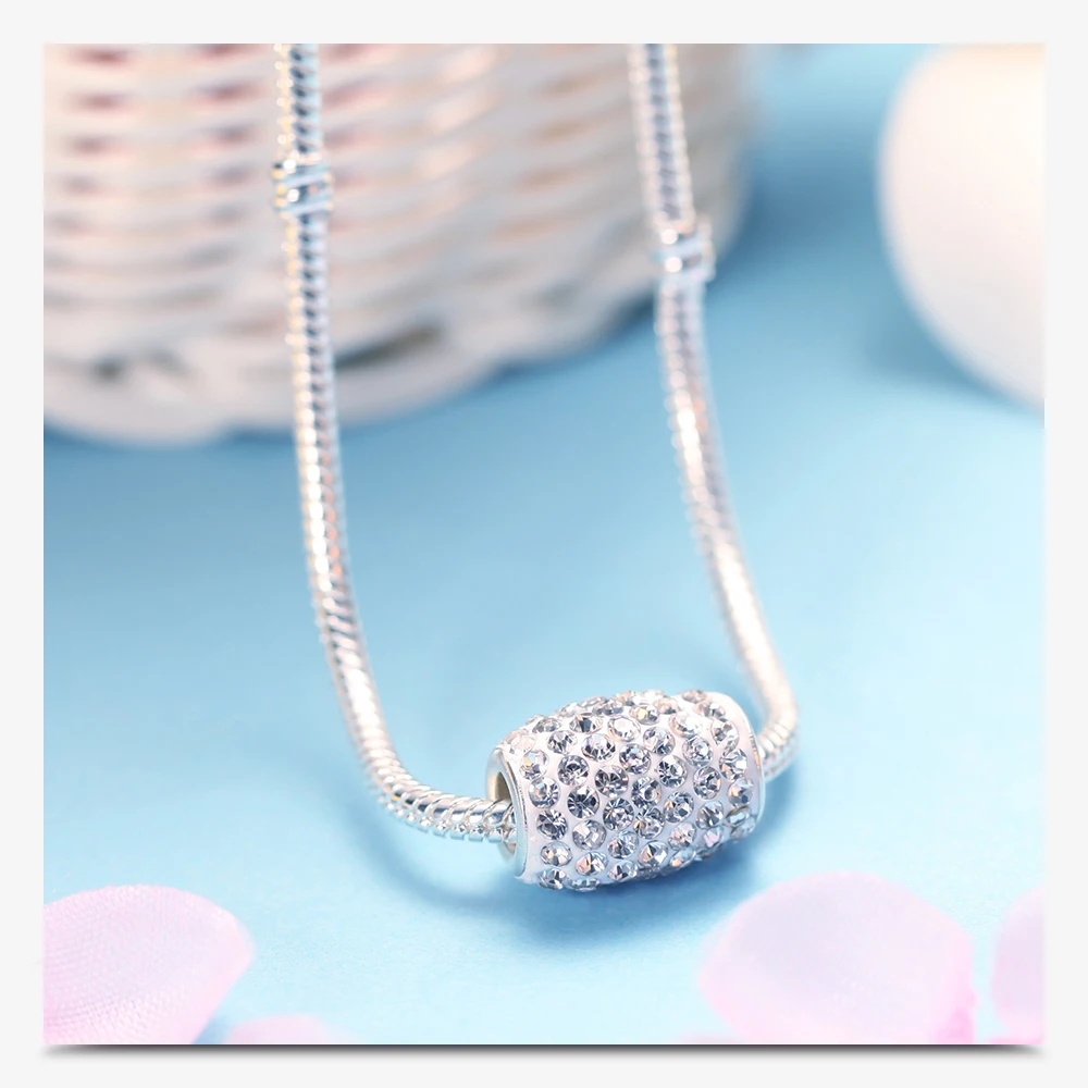Модная цепочка-змейка кристаллические очаровательные бусины ожерелье s для женщин подвески с бусинами ювелирные изделия из кристаллов ожерелье