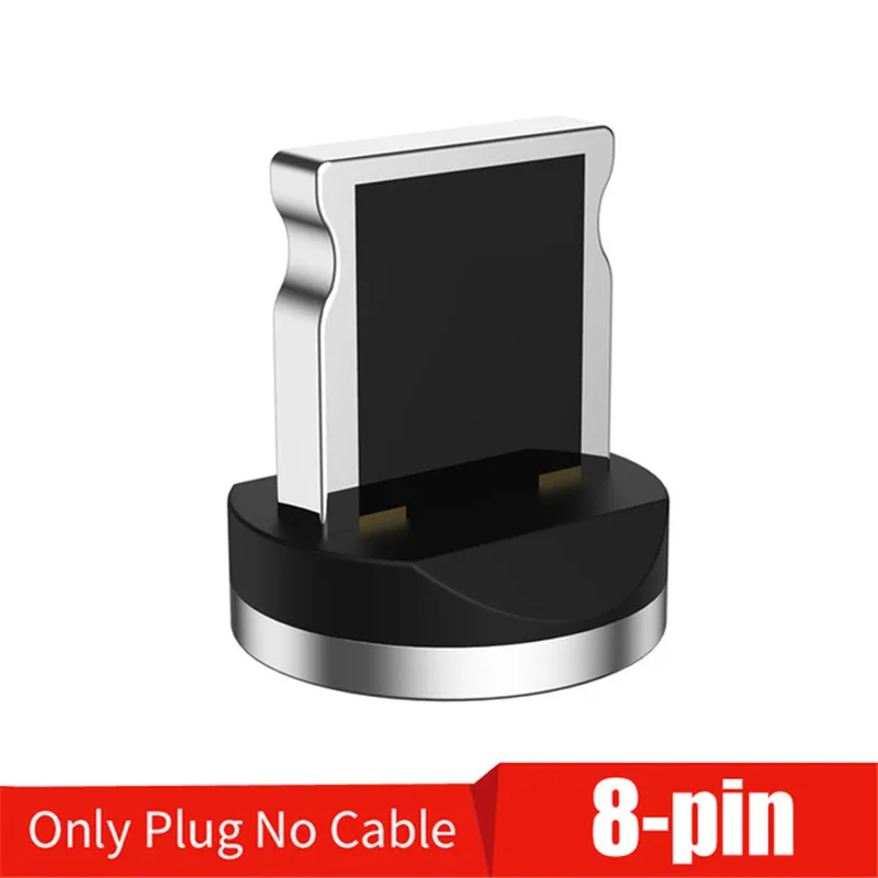 Магнитный светодиодный кабель USLION, нейлоновый кабель Micro usb type C, зарядное устройство для Iphone 7 X, samsung S10, huawei, Xiaomi, USB-C, магнитный шнур type-C - Цвет: For IOS Plug
