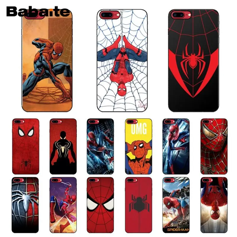 Силиконовый чехол для телефона Babaite Marvel Comics с изображением Человека-паука Apple iPhone