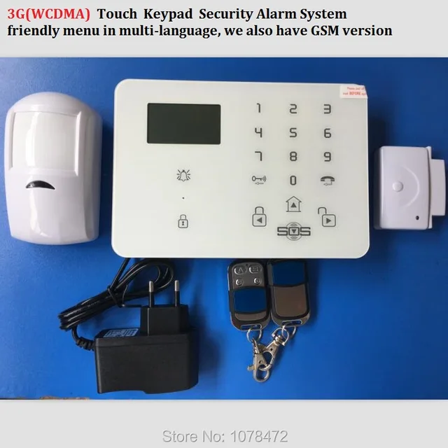 wireless wired house 3g alarm system touch keypad panic alarm king