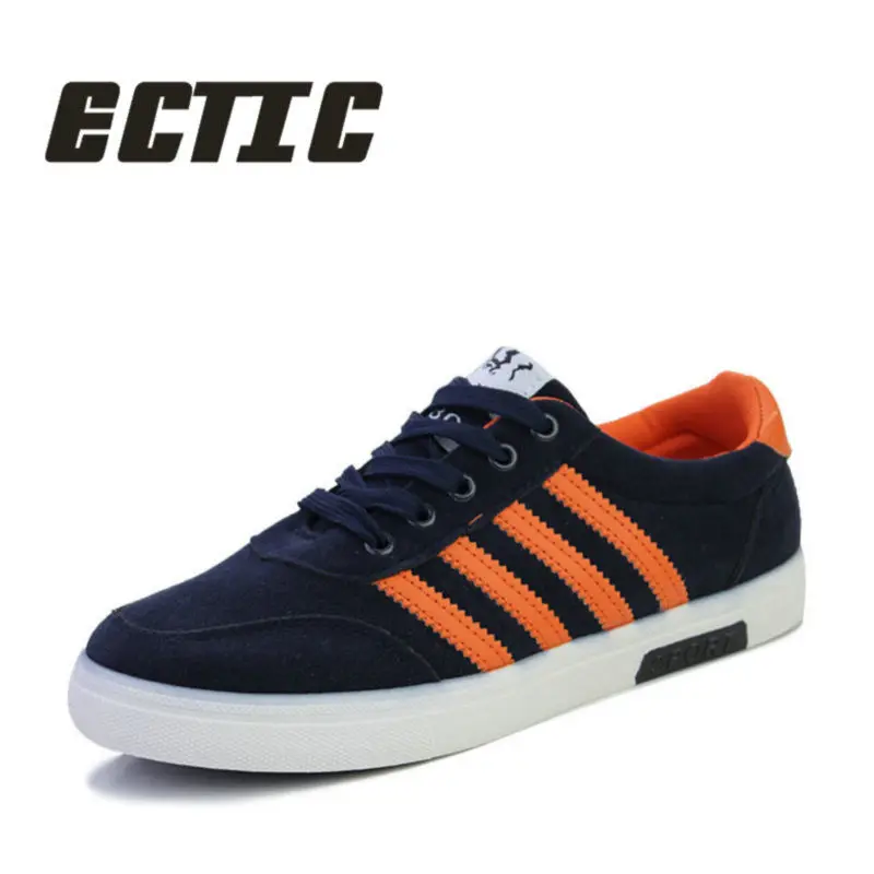 

ECTIC Brand new spring Casual boys canvas low top shoes lace up mens lightweight shoes for Young men Fashion Flat shoes XX-001