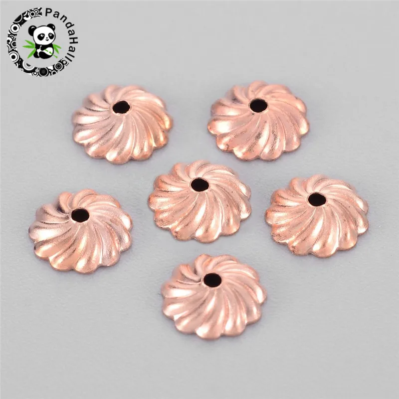 100pcs/2000pcs 7x2mm Brass Flower End Bead Caps for Jewelry Making DIY