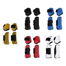 2 пары нога лошади сапоги Передняя Задняя Нога сухожилия защиты Конный красный