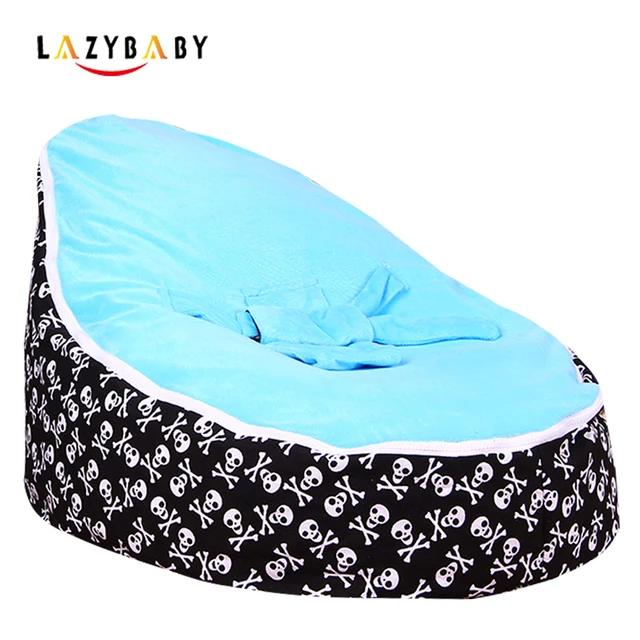 Lazybaby Medium Skull Baby Bean Bag Chair Kids Bed For Sleeping Portable Folding Newborn Babies Seat