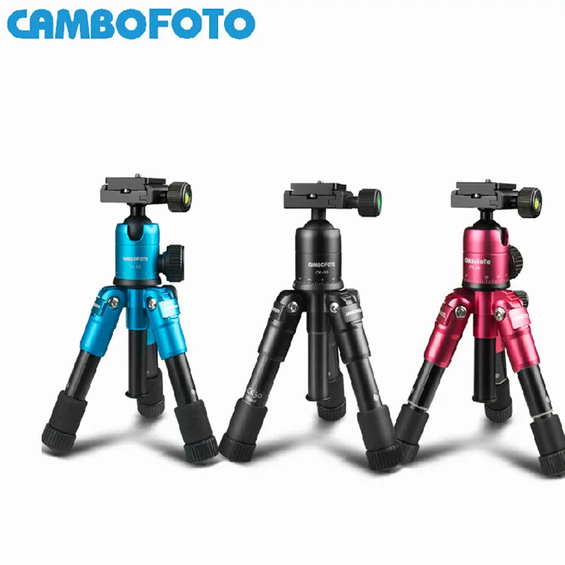 

CAMBOFOTO M225+CK30 Mini Tripod For Camera Video Flexible Tripodes Para Camaras Professional With Ball Head For Canon Nikon DSLR