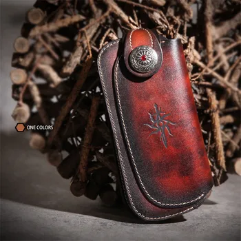 

ALAVCHNV boutique wiping the first layer of leather men's long wallet new original hand-made tannery wallet BR5087