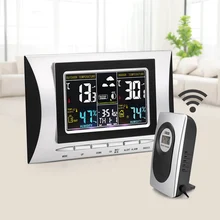 Wireless Weather Station Thermometer Time Alarm Outdoor Wireless Sensor Colorful Screen Temperature Humidity Monitor Weather For weather station temperature humidity wireless sensor indoor outdoor colorful lcd display weather forecast alarm clock