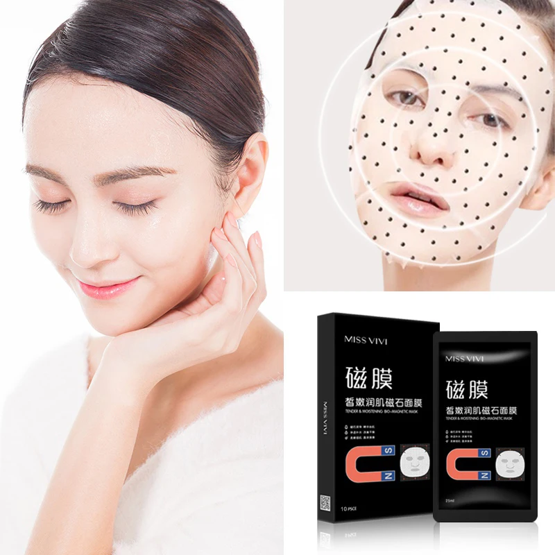 

New White Tender Skin Moisturizing Magnet therapy Face Masks No Clean Facial Mask Nourishing Brighten Skin Care Y1