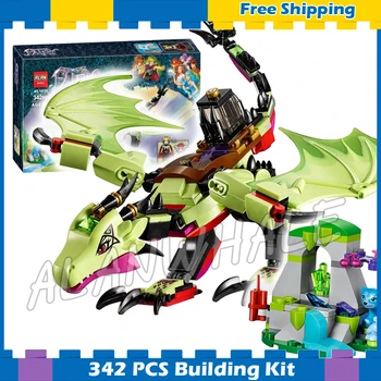 

342pcs The Goblin King's Evil Dragon Crystal Cave 10695 Model Building Blocks Princess Kids Gifts set Compatible with Elves Lago