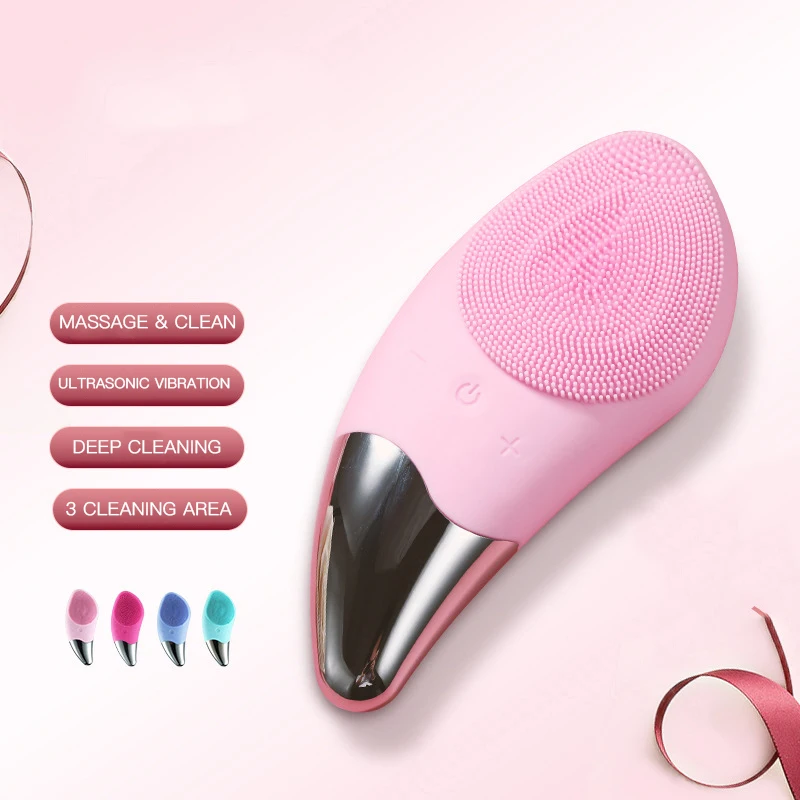 

2019 New Ultrasonic Skin Scrubber Foreoing USB Mini Face Cleansing Brush Electric Washing Brushs Deep Cleansing Massage Machine