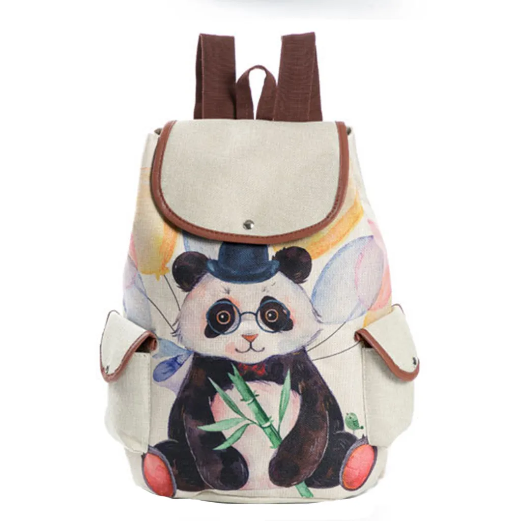 ##BUY Cute backpack women 2019 Fashion Casual Cartoon Panda Printed Student School Backpack Outdoor Travel Backpack mochilas mujer