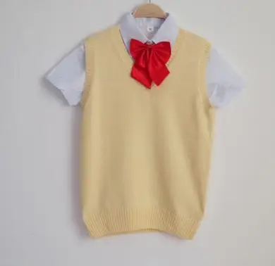 Консервативный стиль JK школьная форма жилет без рукавов пуловер свитер жилет японская Форма Хлопок Косплей Трикотаж Свитер - Цвет: 5