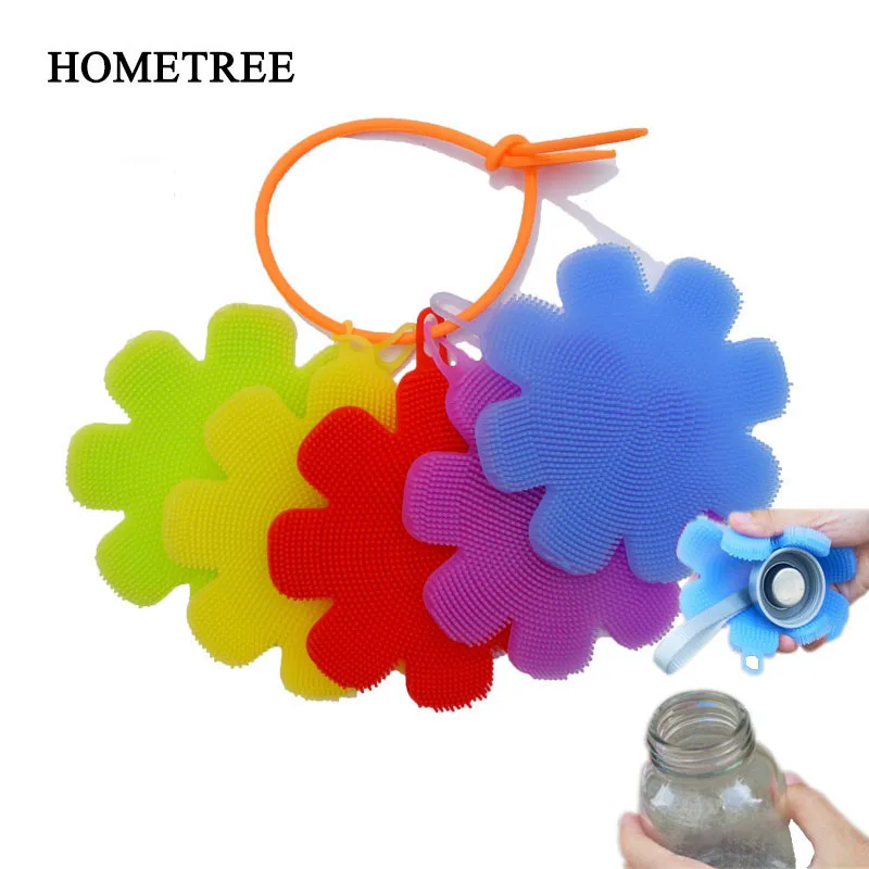 

HOMETREE 1Pcs Magic Silicone Dishwashing Brush Pot Cleaning Brush Baking Cleaner Scrub Sponge Kitchen Cleaning Accessories H655