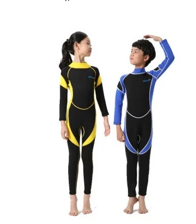 2,5 мм теплый неопреновый гидрокостюм Детские купальники с длинными рукавами для мальчиков Рашгард для серфинга девушки Медузы подводное плавание пляж divingsuit