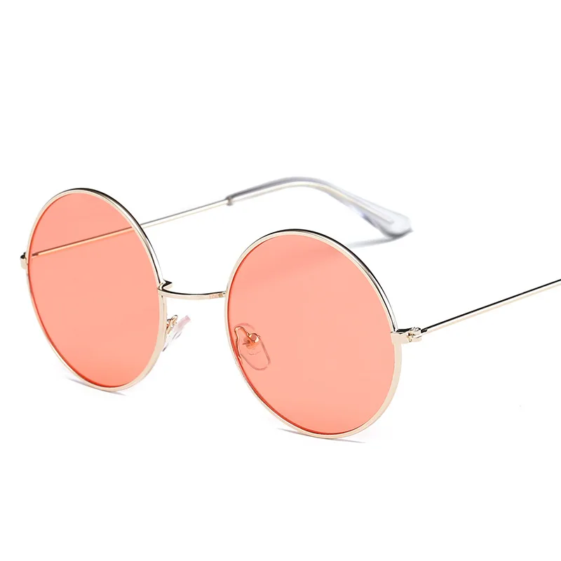 2017 Mulheres Novas Dos Homens óculos de Sol Redondos Steampunk Shades MultiColor Gradiente Óculos de Lente Espelho Óculos de Sol Do Desenhador Do Vintage