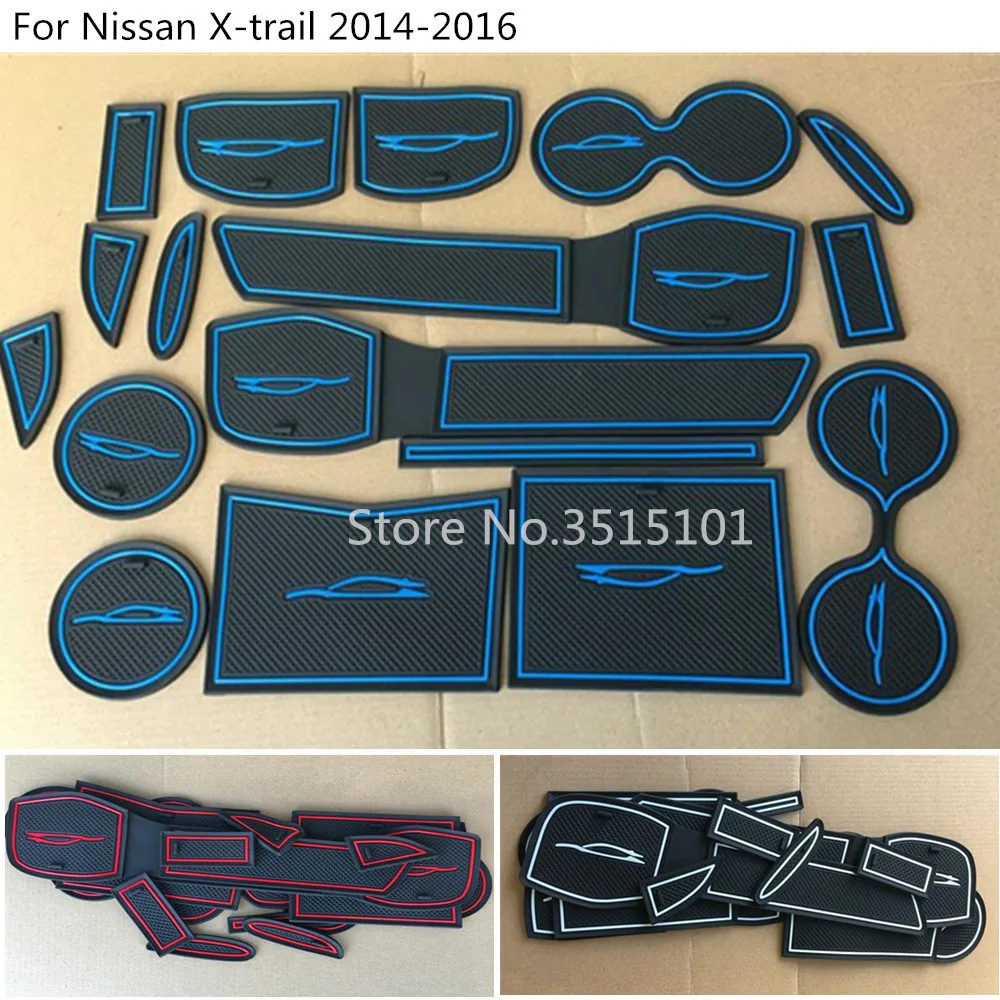 Прорезиненный Противоскользящий коврик для Nissan X trail T32/Rogue 2014 2015 2016 слот