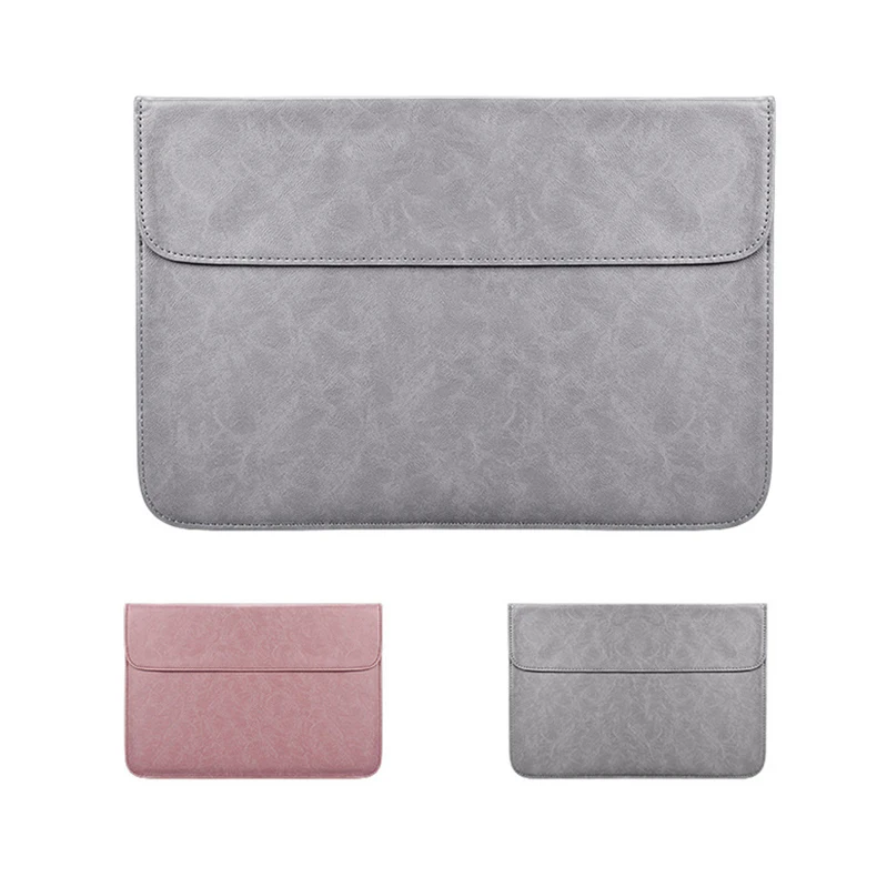PU Laptop Sleeve Bag For Xiaomi font b Macbook b font Pro 13 Matte Magnetic Buckle