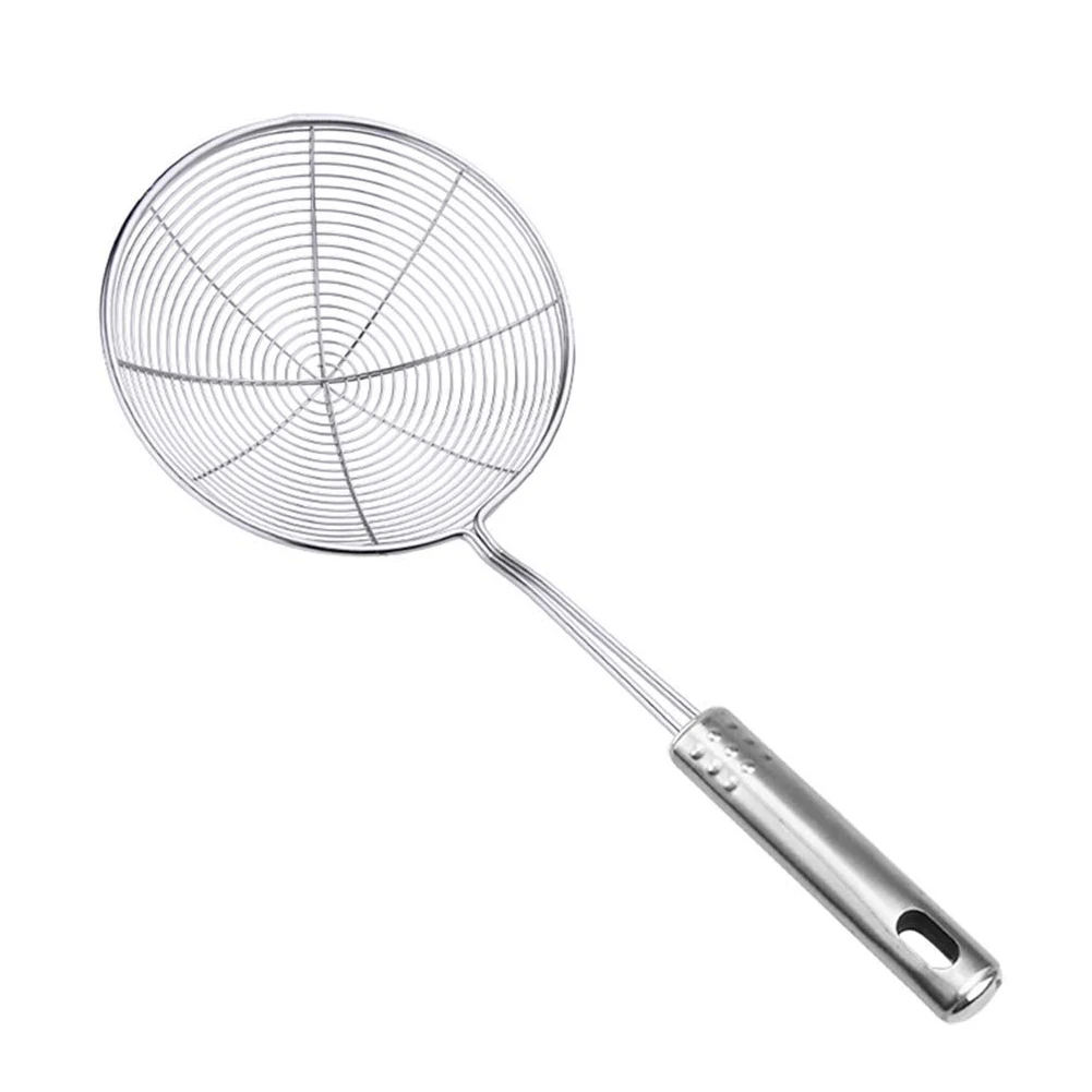 

Spider Strainer Stainless Steel Spider Skimmer Strainer Heat Resistant Solid Long Handle Kitchen Strainer Frying Food Skimmer La
