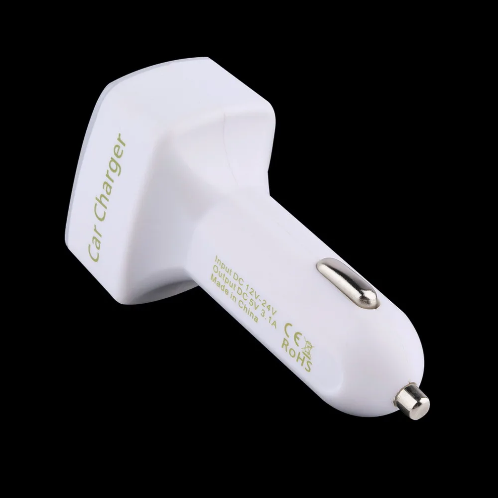 

4 in 1 Auto Dual 2 Port USB Charger For iPhone USB Voltage Current Meter Tester 3.1A Mini Charger Adapter hot selling