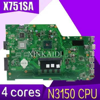 

X751SA 4 cores N3150 CPU 4GB RAM Laptop motherboard For ASUS X751S X751SJ X751SV mainboard Tested Working free shipping