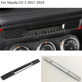 

car inner control Seat heater CD decorative frame Socket Charge lighter switch trim 1pcs For Mazda CX-3 CX3 2017 2018 2019 2020
