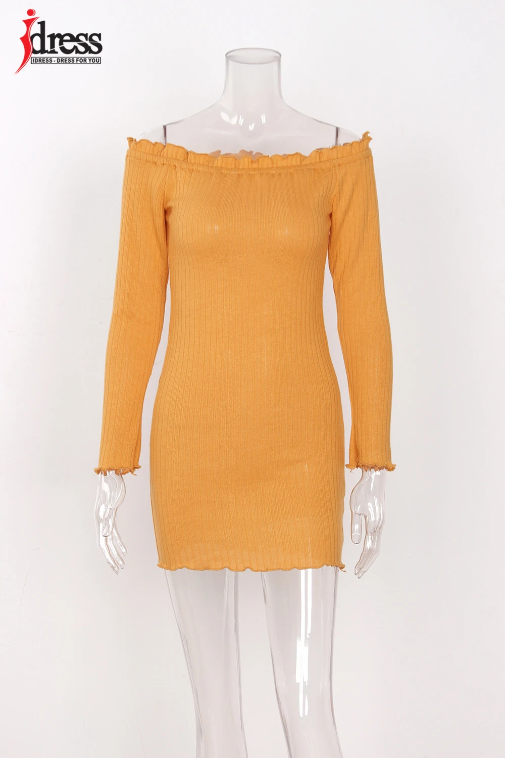 IDress Women Clothing Fashion 2017 Sexy Dress Club Wear Slash Neck Bodycon Dress Online Shopping Club Factory Party Knit Dresses (14)
