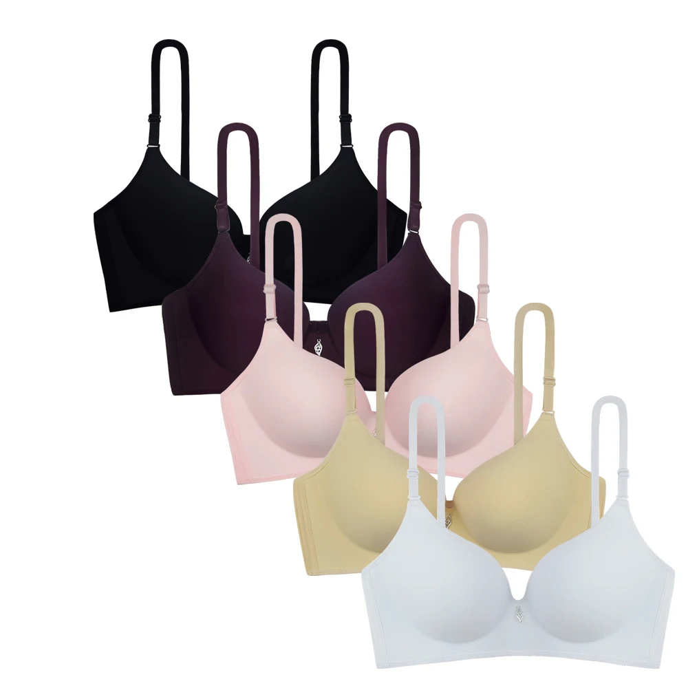 ElePlus Women Wire Free Bra Push Up Seamless Underwear B Cup Brassiere