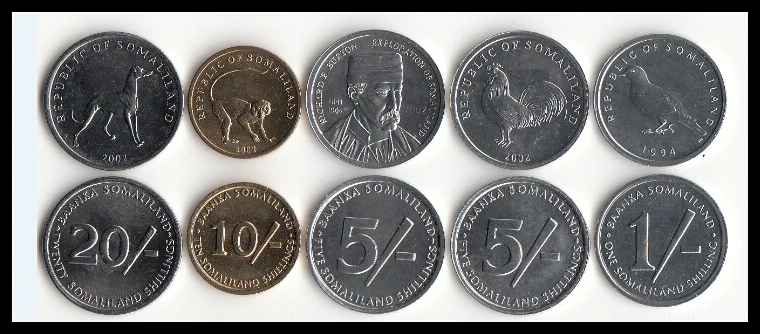 

Set 5pcs Somaliland Coins Sets Beautiful Africa 100% real and Original Coin for Collection UNC New