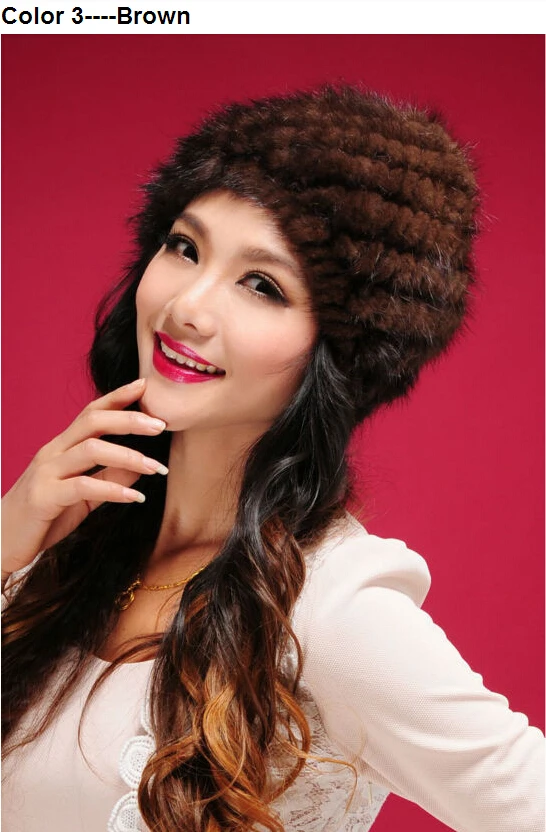 Новая модная шапка из натурального меха норки, шапка из натурального меха норки, модные женские головные уборы DFP322