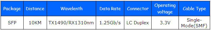 para o Extremo Módulo do Transceptor de Tx1490 Compatível 10km Bidi Sfp 10056 - Rx1310nm 1.25g 2 transceptor de tx1490 rx1310nm 1.25g 10km bidi sfp