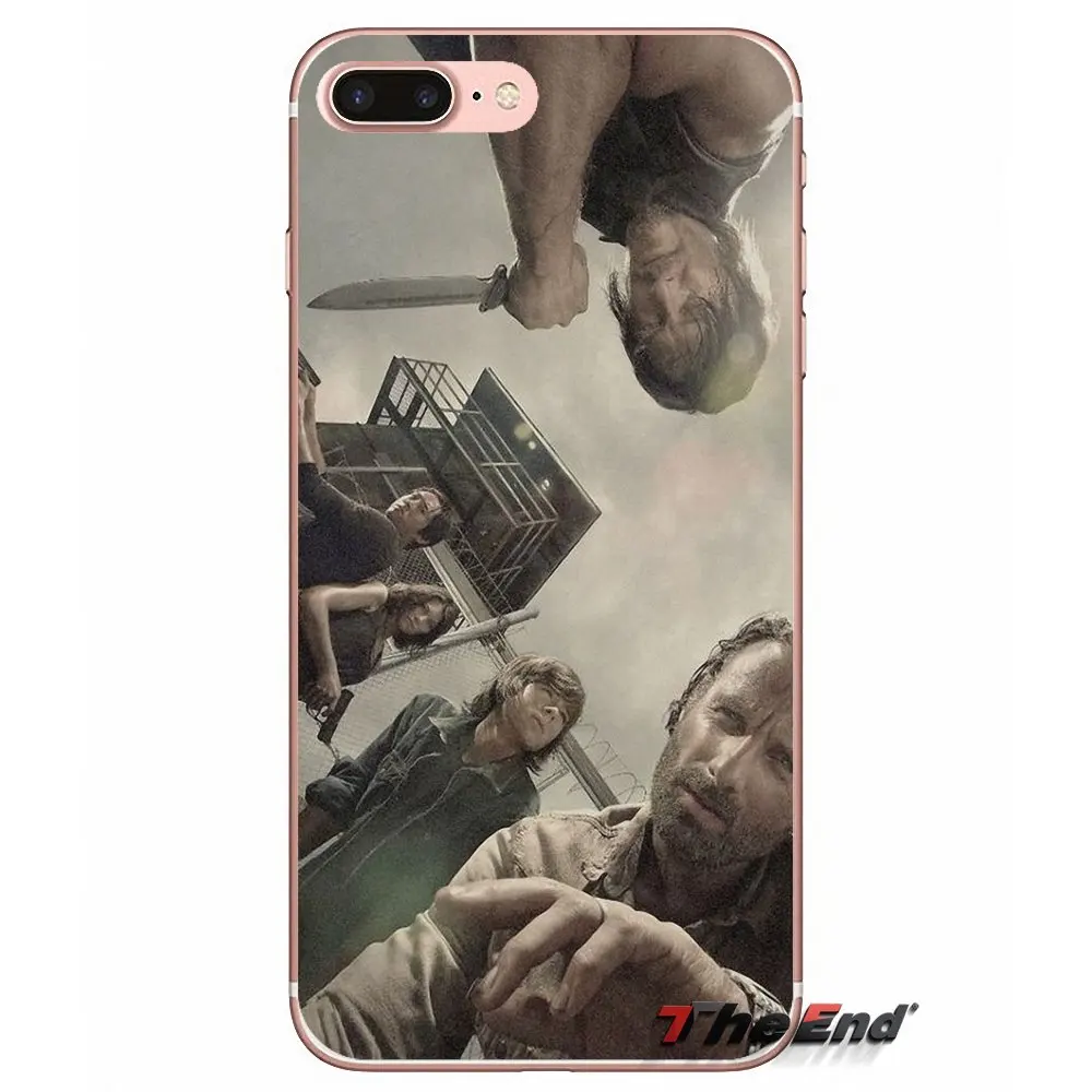 Мягкий чехол для мобильного телефона Walking Dead Apple iPhone X 4 4S 5 5S SE 5C 6 6S 7 8 Plus 6Plus 7plus plus