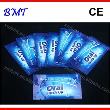 1000 шт/партия Профессиональный зубной очищающий зубная щетка до и после зубов глубокое Отбеливание чистка текстурированные для пальцев для зубов салфетки