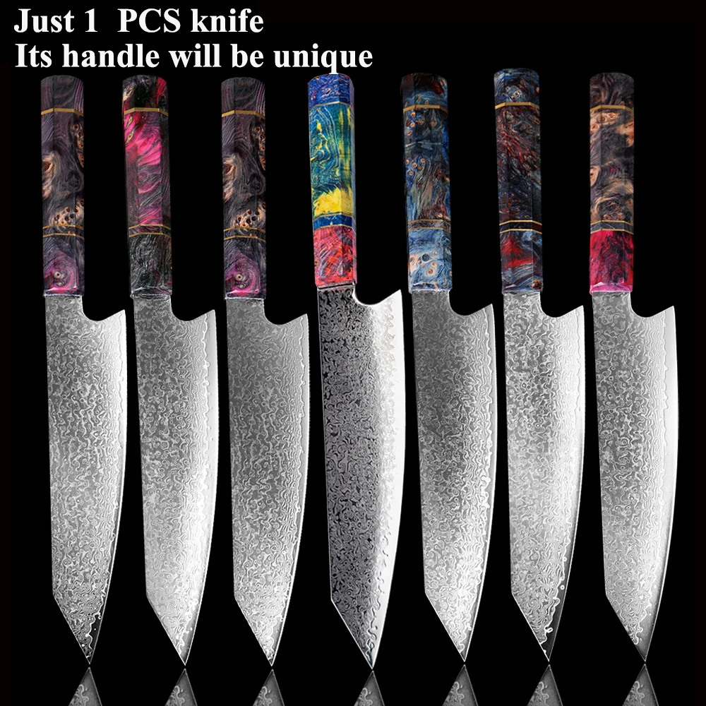 XITUO Chef Knife 8" inch Damascus Steel Professional Japanese Kitchen Knife Sharp Cleaver Kiritsuke Gyuto Santoku Cooking Tools