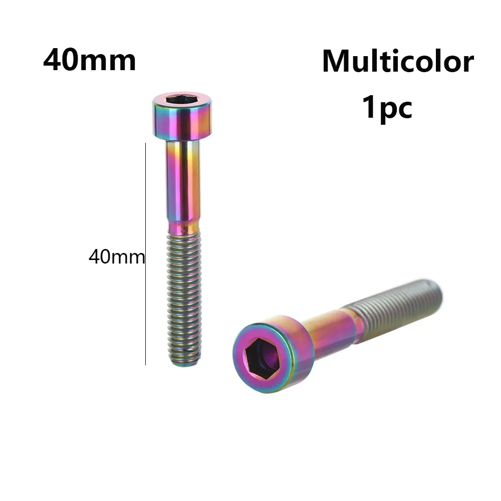 1 шт. M6 Титан болты 30/35/40 мм для велосипедная рулевая колонка крепления вынос руля топ Кепки Ti шурупы MTB велосипед BMX велосипеды крепление - Цвет: 40mm Multicolor