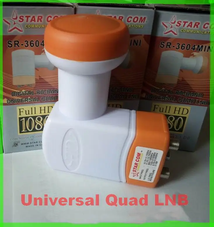 

STARCOM Universal QUAD LNB Best Signal Full HD Universal KU Band Quad LNB waterproof High Gain Low noise satellite LNB