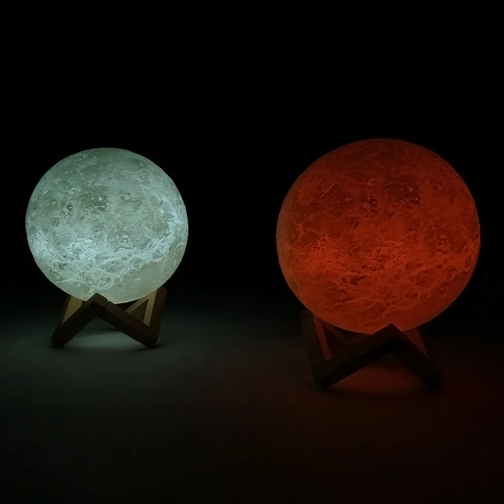 

3D Printing Night Light Venus LED Lamp Rechargeable Lighting For Bedroom Desk Home Decoration QP2
