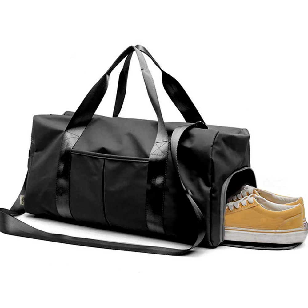 

Women Travel Gym Bag Sports Waterproof Training Dry Wet Separated Adjustable Strap Storage With Shoe Compartment Nylon Outdoor