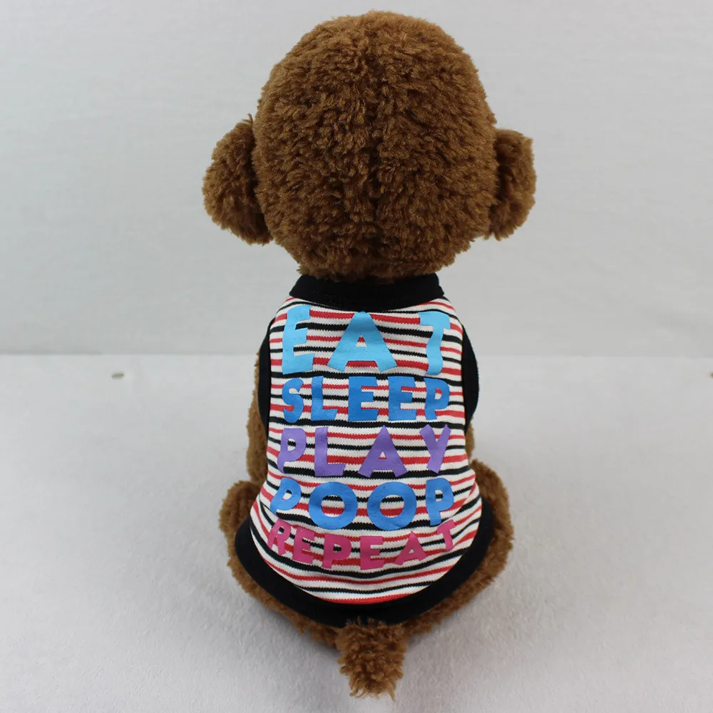 Pet Cloth Dog Vest T Shirt Stripe Dogs Apparel Spring Summer Puppy