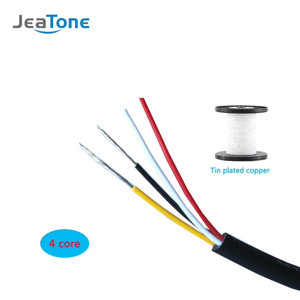 JeaTone видео Удлинительный кабель 4x0,12 мм 10 метров луженая медная проволока