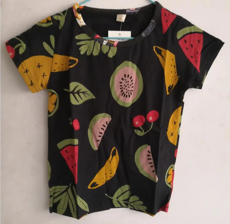 Летняя детская футболка с принтом детская хлопковая футболка с короткими рукавами для мальчиков Одежда для маленьких девочек топы для детей от 3 до 7 лет - Цвет: kid t-shirt 22