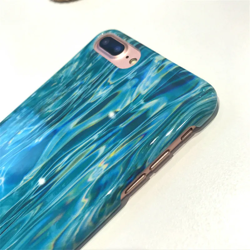 Water Glossy Phone Case For iPhone 6 7 8 Plus Case Cover For iPhone 6 Plus 7Plus 8Plus 6 s Plus 6s Cases Coque Capinha Shell TPU