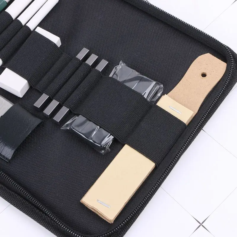 32Pcs Professional Drawing Artist Kit Pencils Sketch Charcoal Art Craft With Car 6