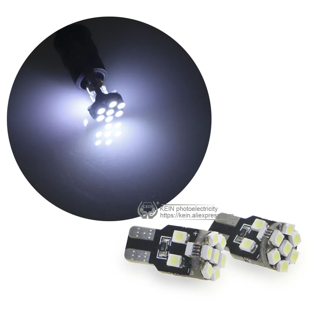 KEIN 50 шт t10 w5w светодио дный автомобилей лампы 3528 13smd Авто Чтение Интерьер номерной знак автомобиля Сигнальные огни лампы Тюнинг автомобилей 12 V Белый