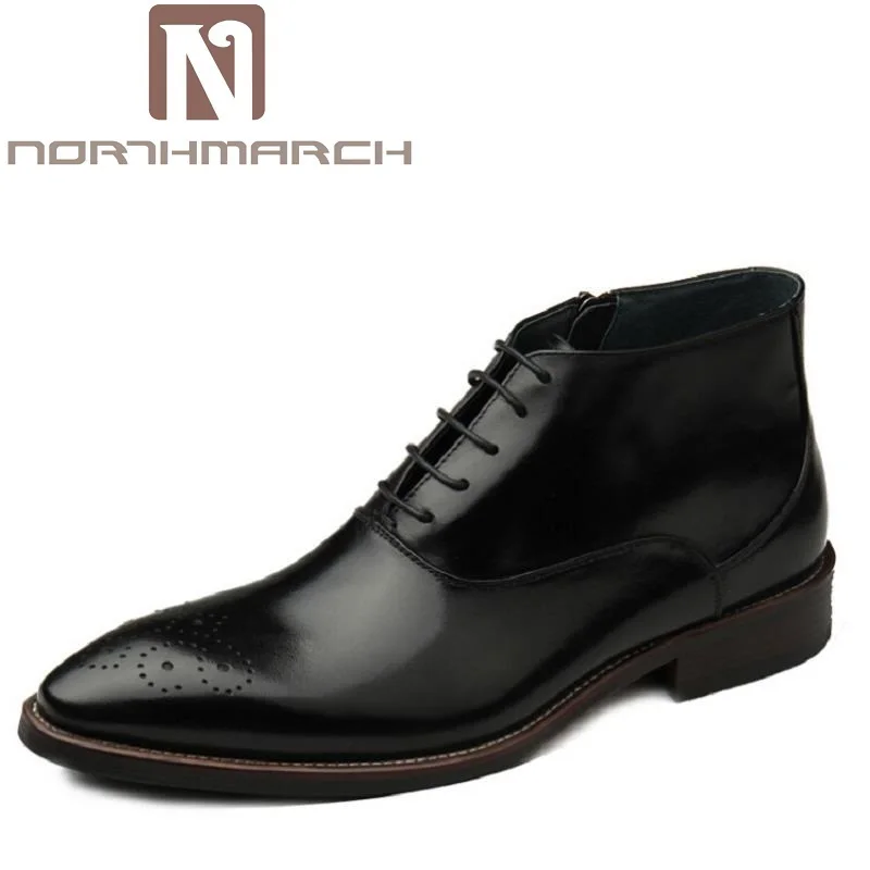 

NORTHMARCH Brand New Arrival Printing Men Boots High Quality Male Ankle Boots Casual Men Autumn Shoes Brogue Zapatos Hombre