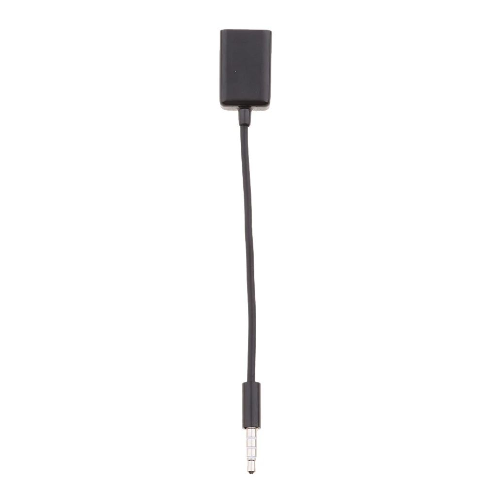 3.5mm 1/8 inch Male AUX Audio Plug Jack to USB 2.0 Female Converter Cable Cord Connect the USB flash driver