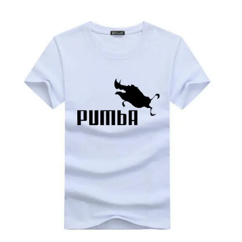 

2019 funny tee cute t shirts homme Pumba men short sleeves cotton tops cool t shirt summer jersey costume Fashion t shirt