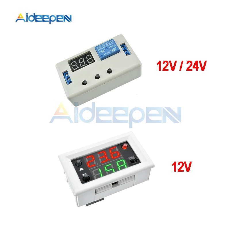 

1Pcs DC 12V 24V Double Display LED Digital Time Delay Relay Module Programmable Timer Relay Control Switch Timing Trigger Cycle